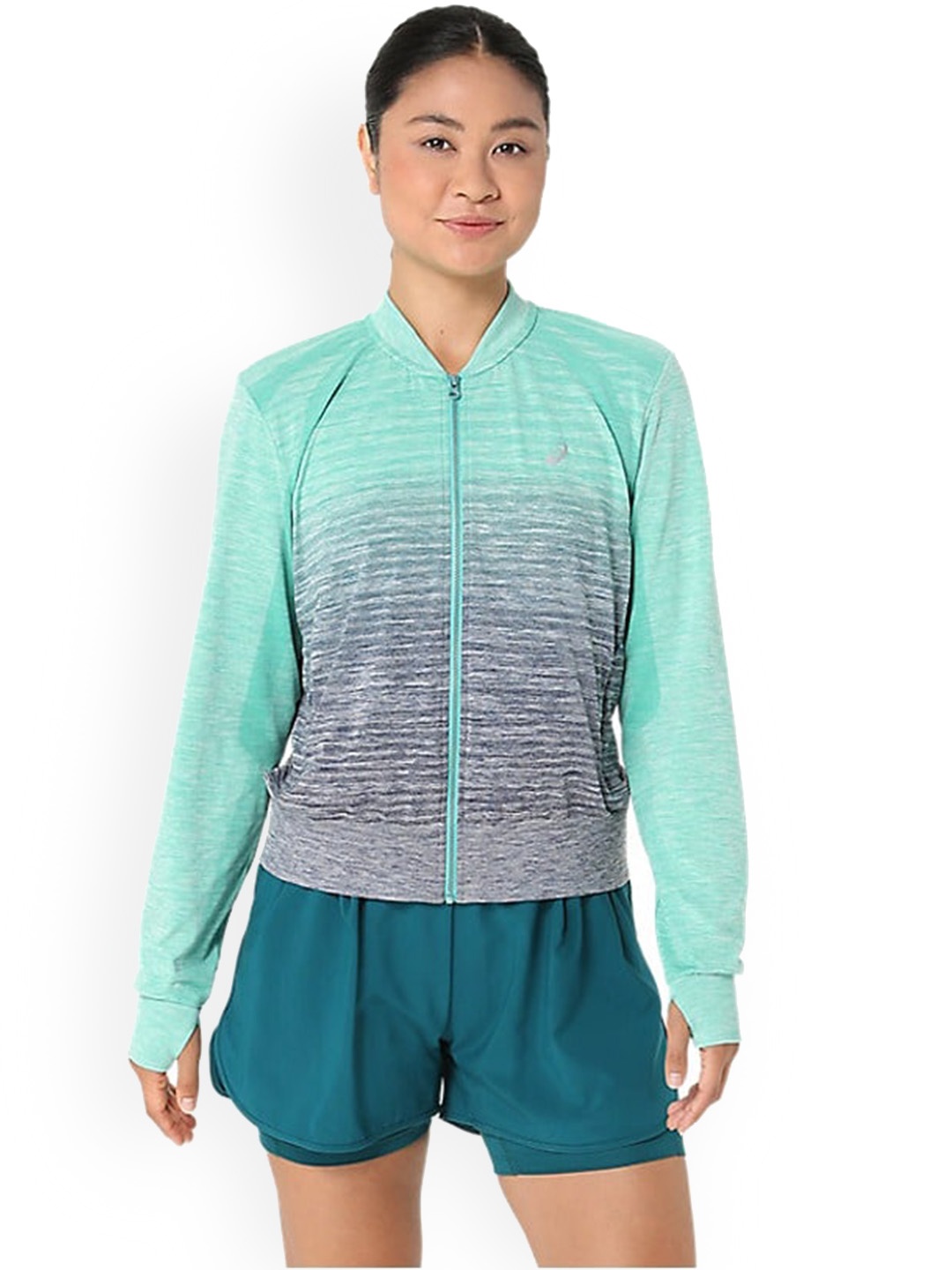 

ASICS Printed Seamless Sporty Jacket, Green