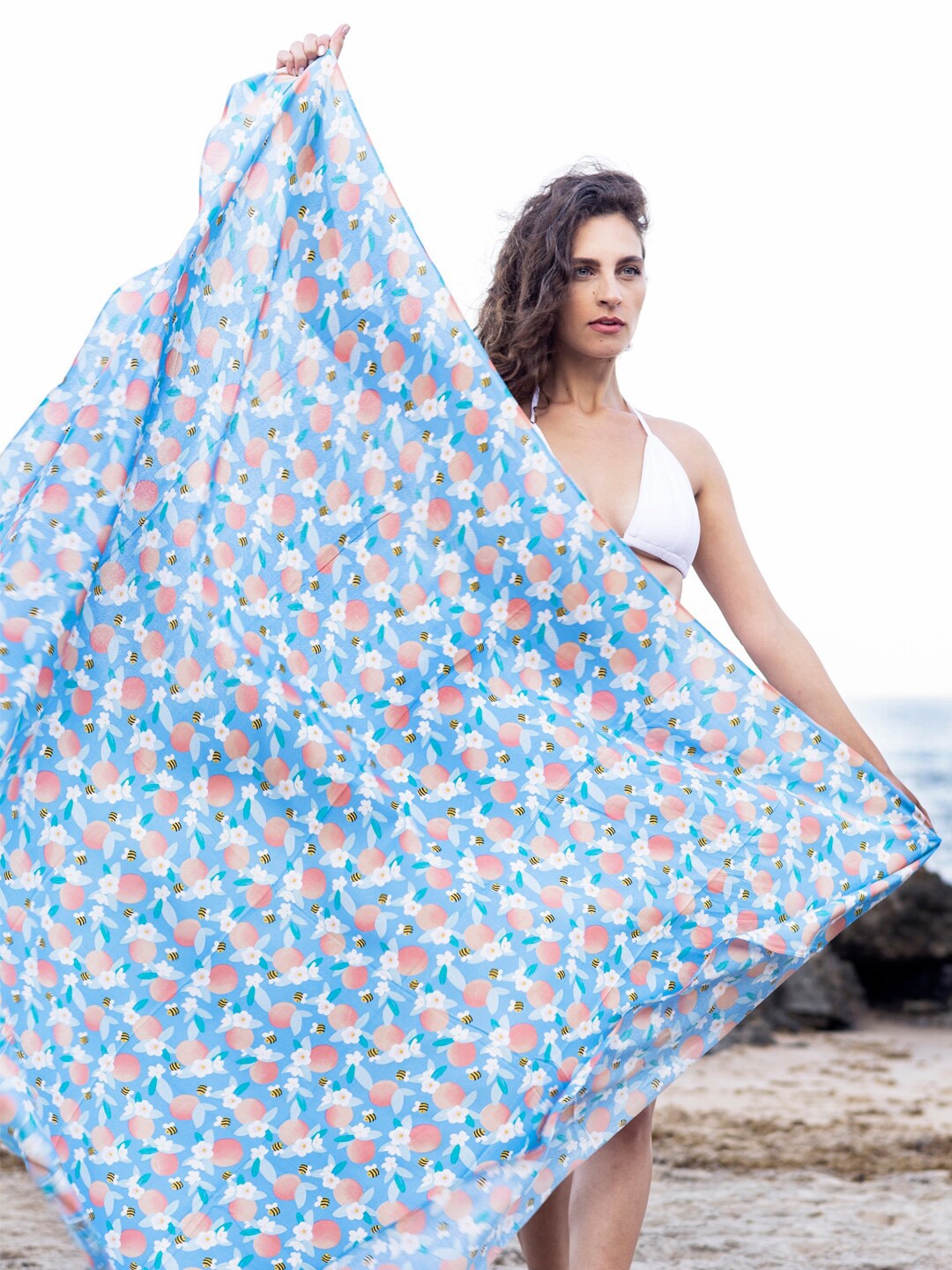 

EROTISSCH Women Floral Printed Swimwear Cover Up Sarong, Blue
