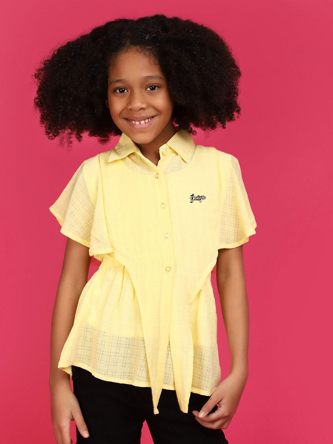 

V-Mart Cotton Shirt Style Top, Gold