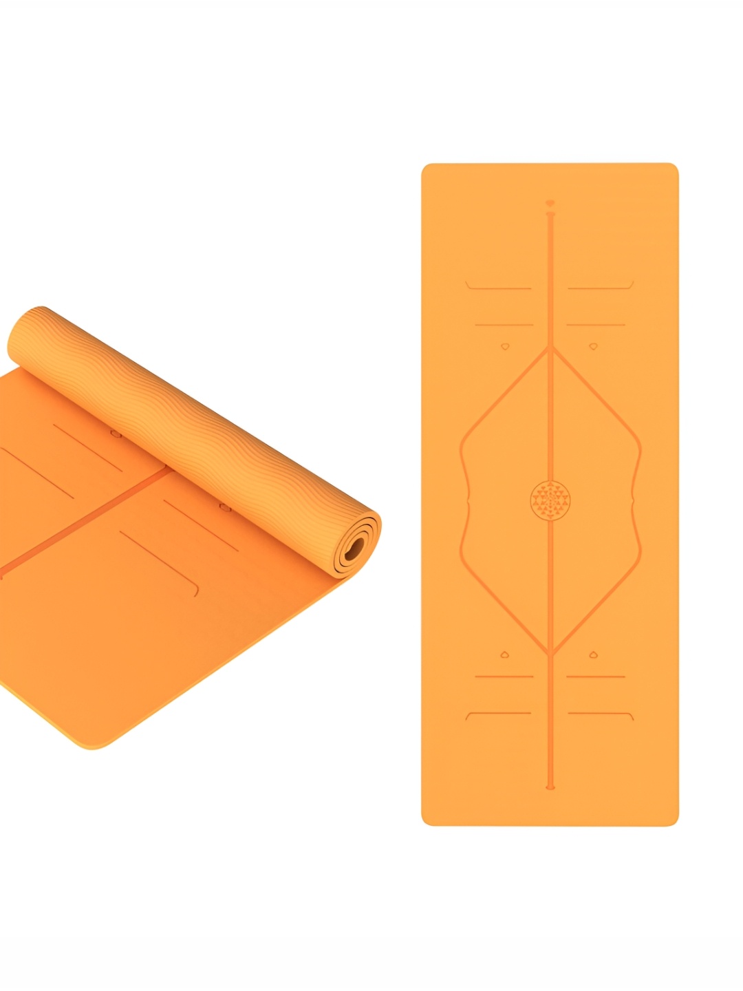 

Lifelong Printed Rectangular Anti-Skid Yoga Mat, Peach