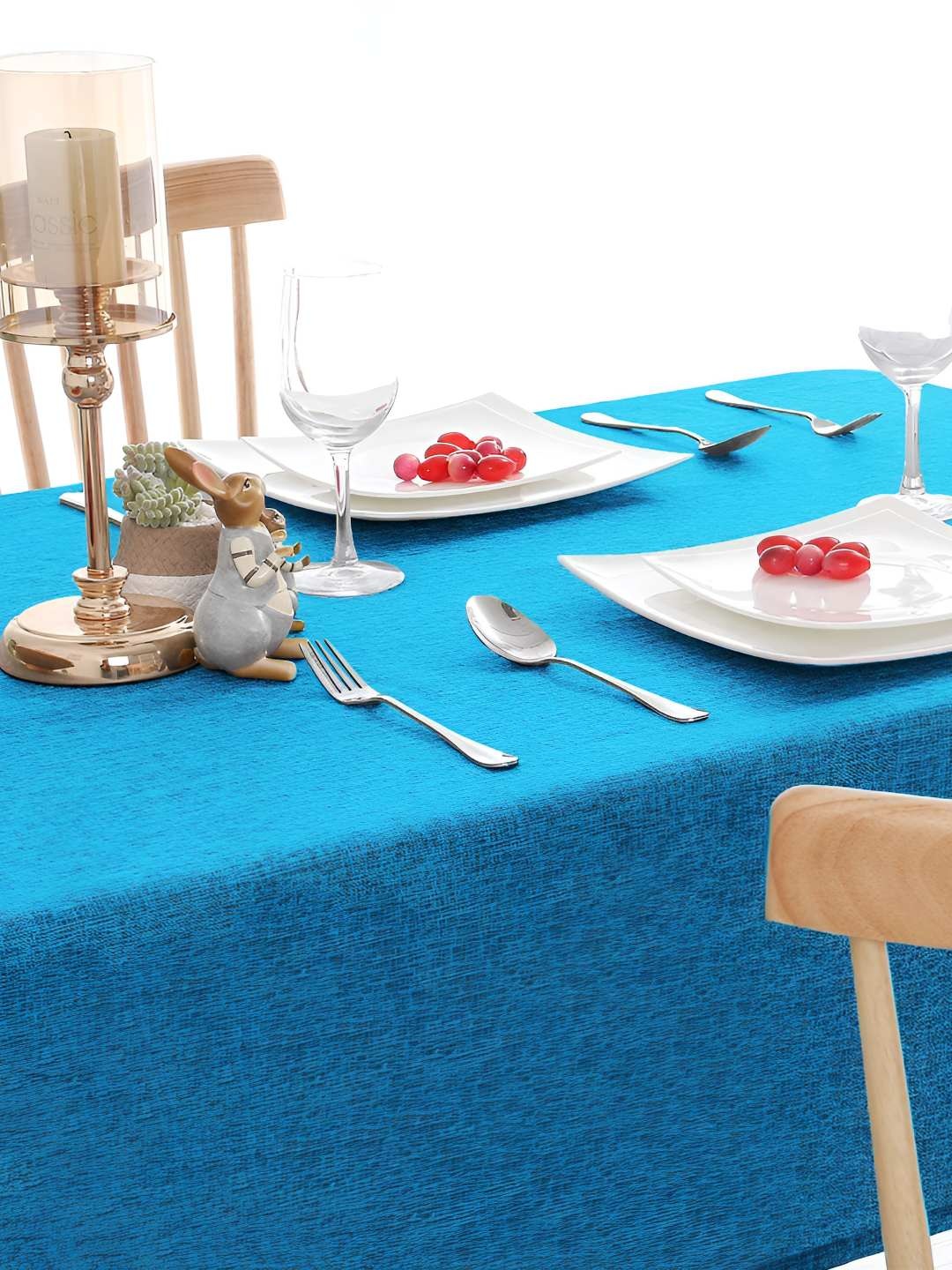 

CASA-NEST Blue Jute 6 Seater Table Cover
