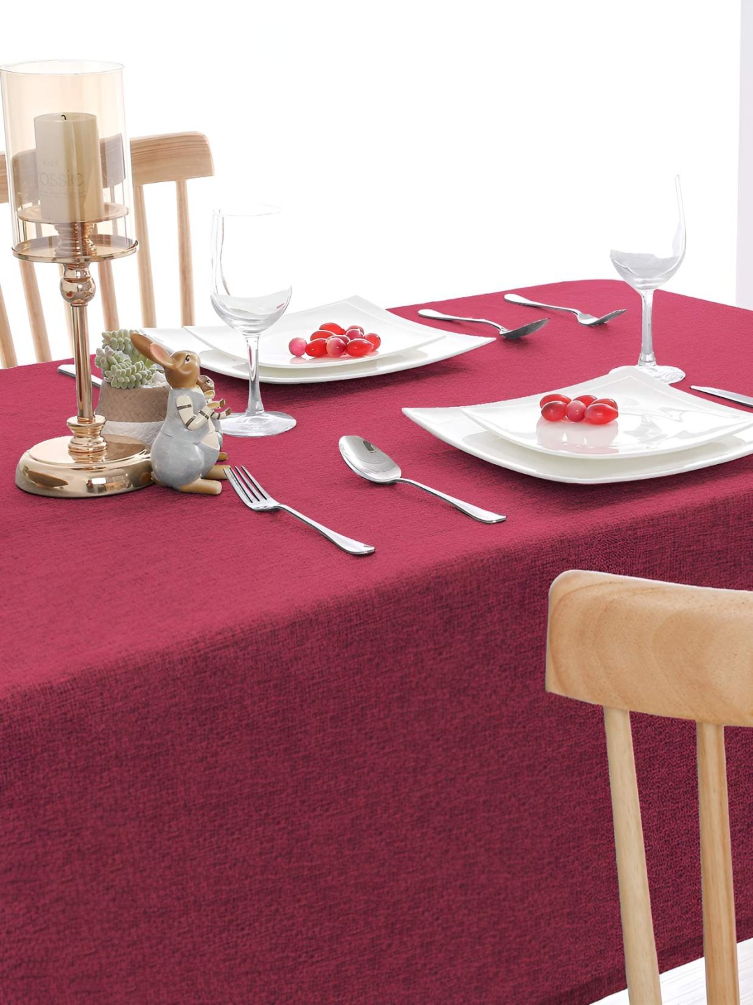 

CASA-NEST Maroon Jute 4 Seater Table Cover