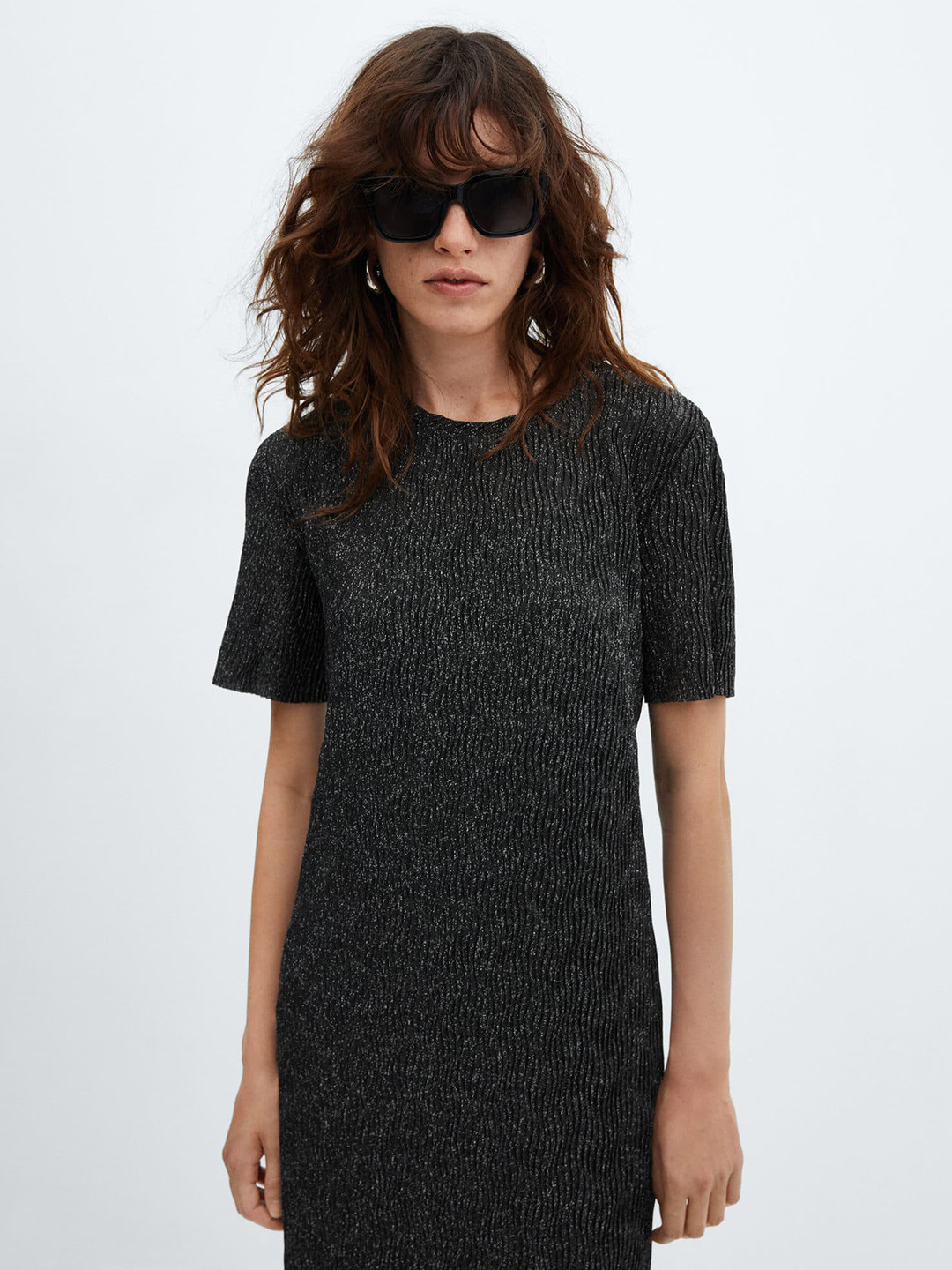 

MANGO Bodycon Mini Dress, Charcoal