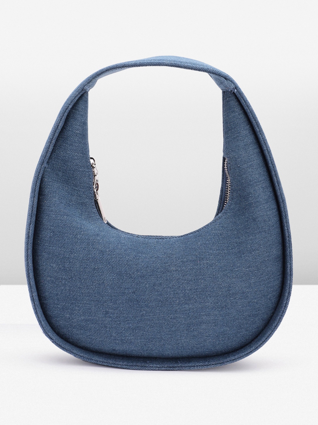 

MANGO Cotton Structured Shoulder Bag, Blue