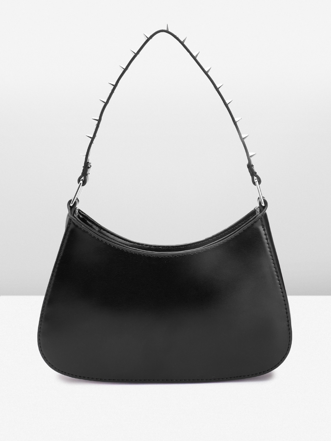 

MANGO Baguette Bag with Metallic Studs, Black