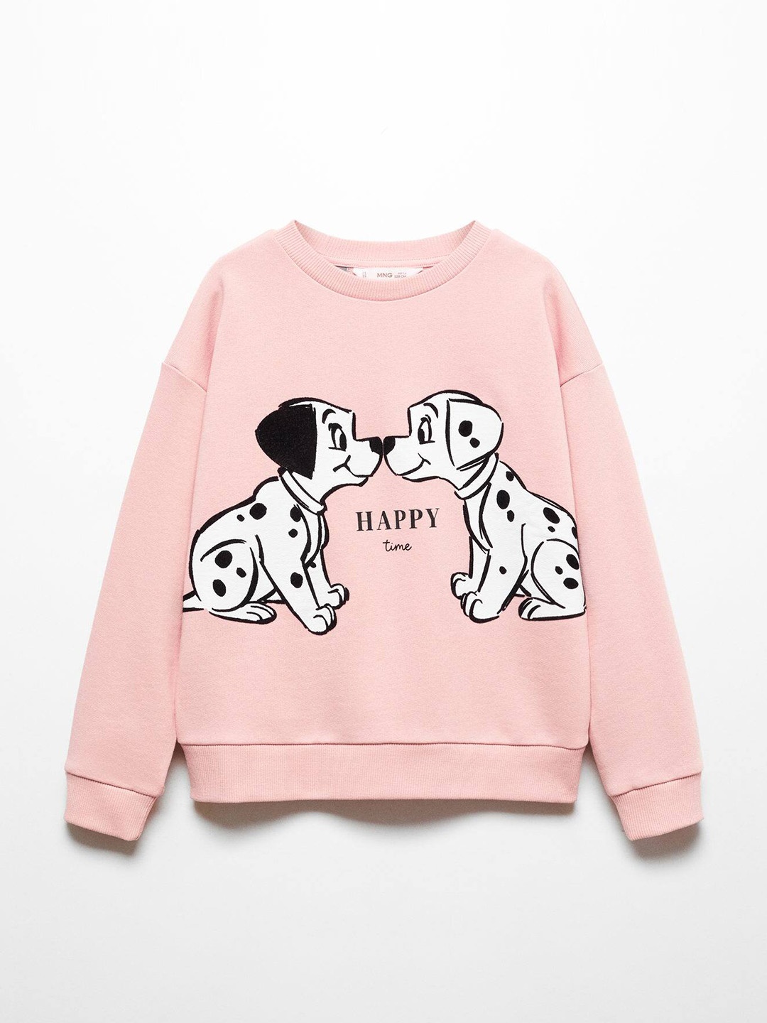 

Mango Kids Girls 101 Dalmatians Printed Pure Cotton Sweatshirt, Pink