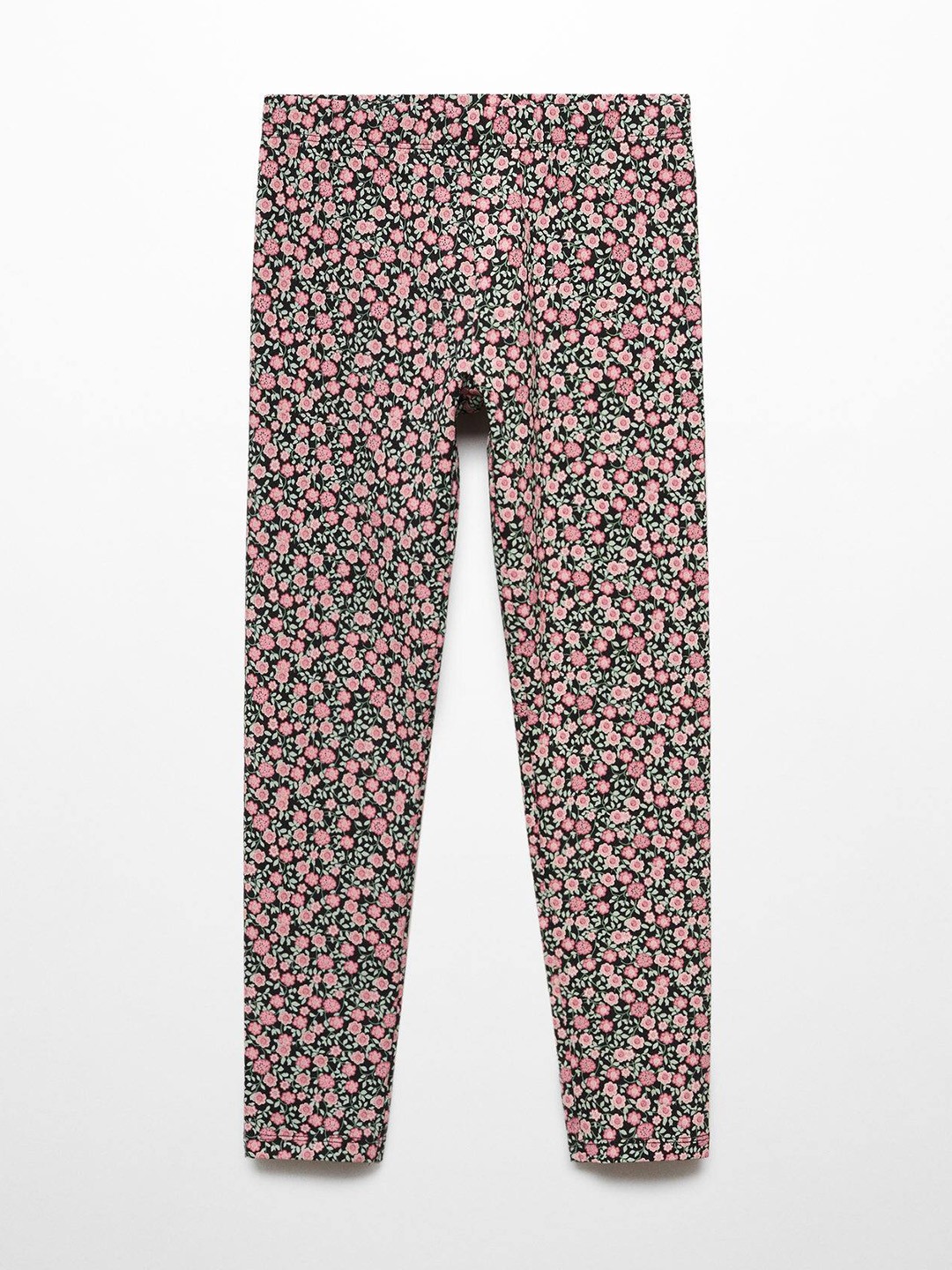 

Mango Kids Girls Floral Printed Ankle Length Leggings, Black