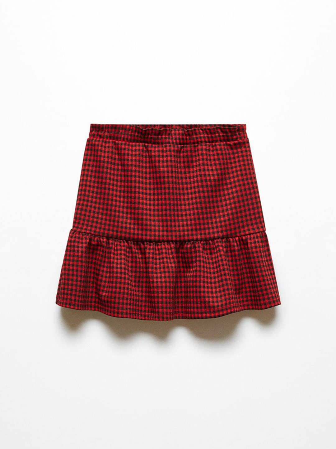 

Mango Kids Girls Checked A-Line Skirt, Red