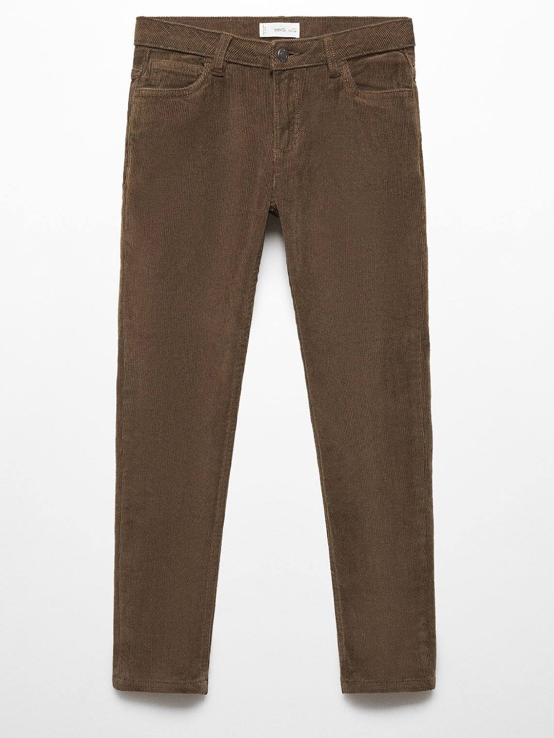 

Mango Kids Boys Self-Striped Trousers, Brown