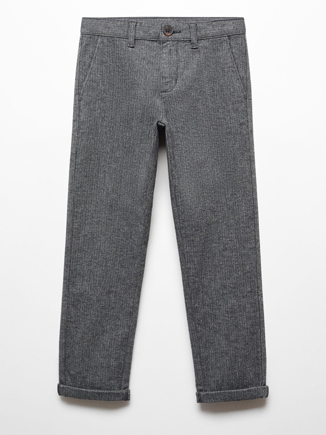 

Mango Kids Boys Self-Design Trousers, Grey