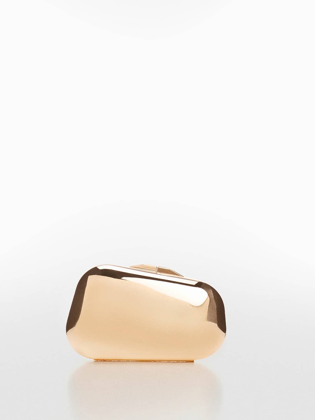 

MANGO Box Clutch, Gold