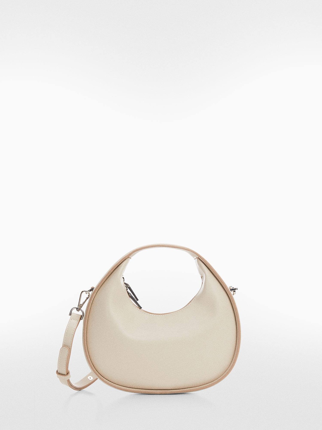 

MANGO Half Moon Handheld Bag, Off white