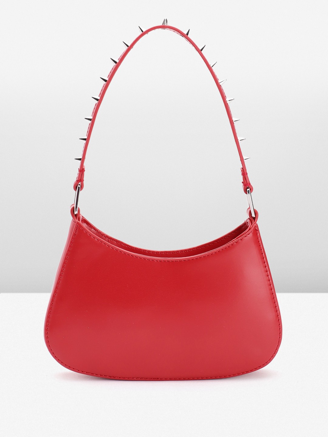 

MANGO Structured Embellished Shoulder Bag, Red
