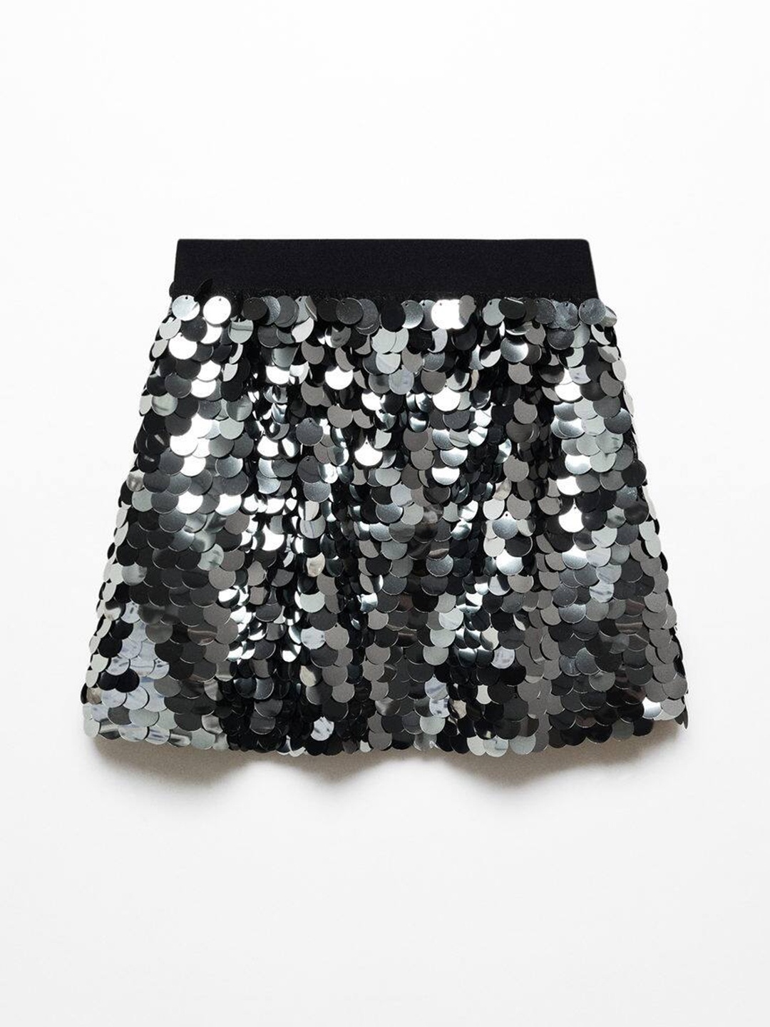 

Mango Kids Girls Sequined Above Knee Straight Skirt, Black