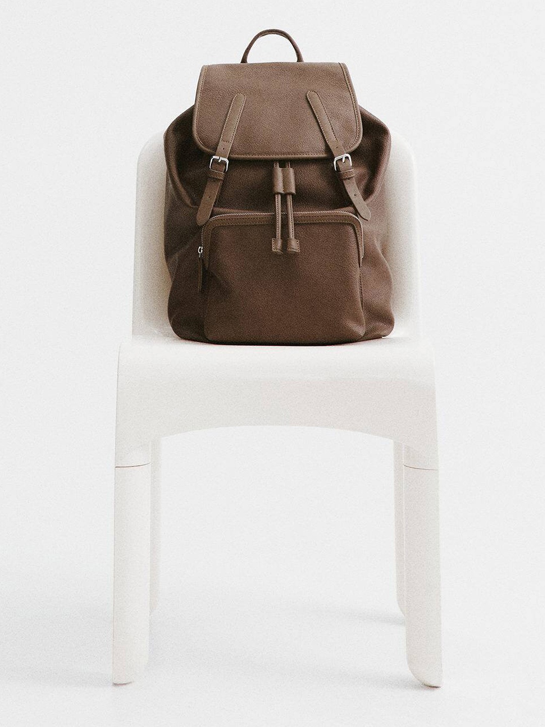 

MANGO MAN Men Textured Backpack, Brown