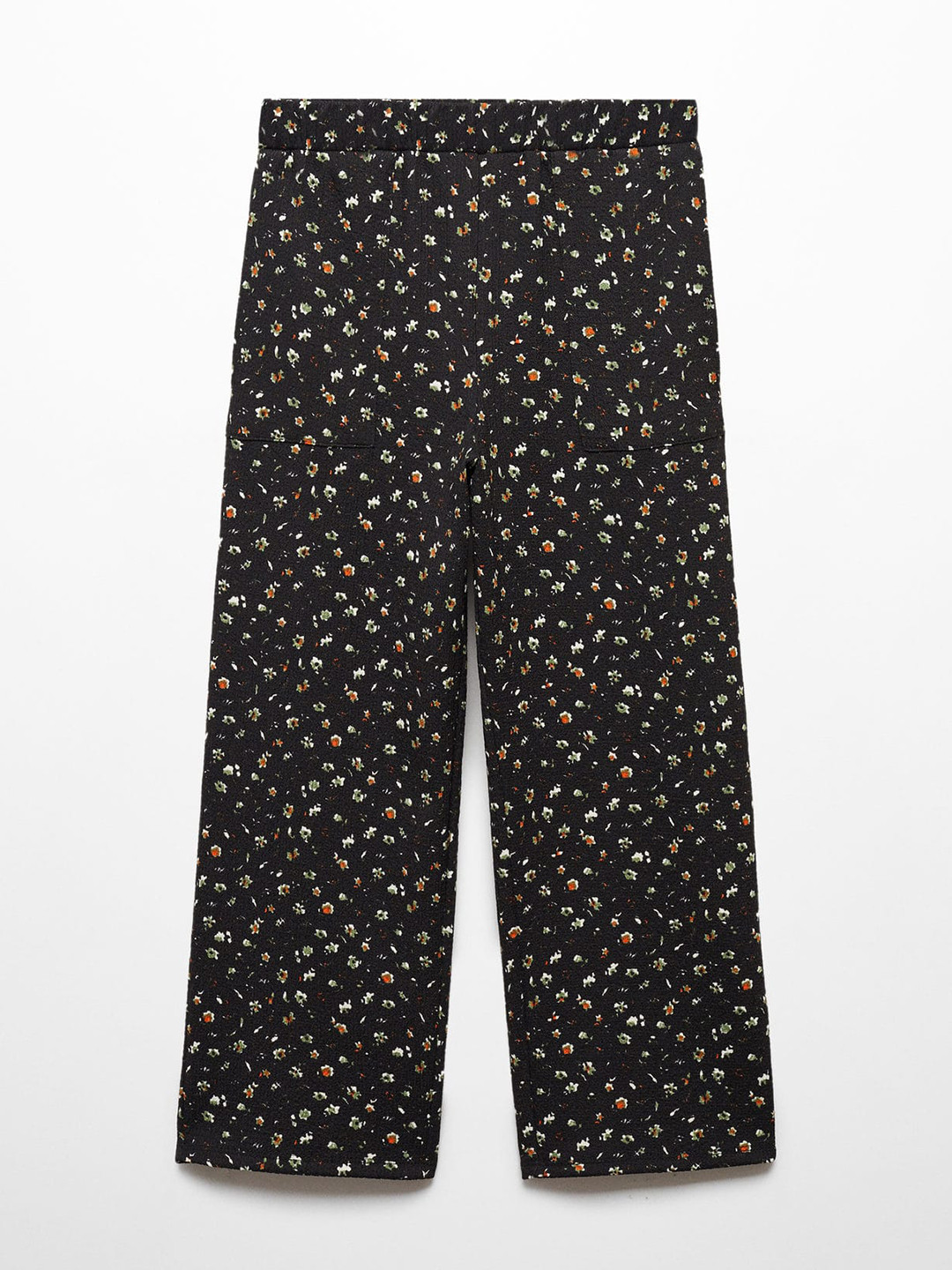 

Mango Kids Girls Floral Printed Culottes Trousers, Black