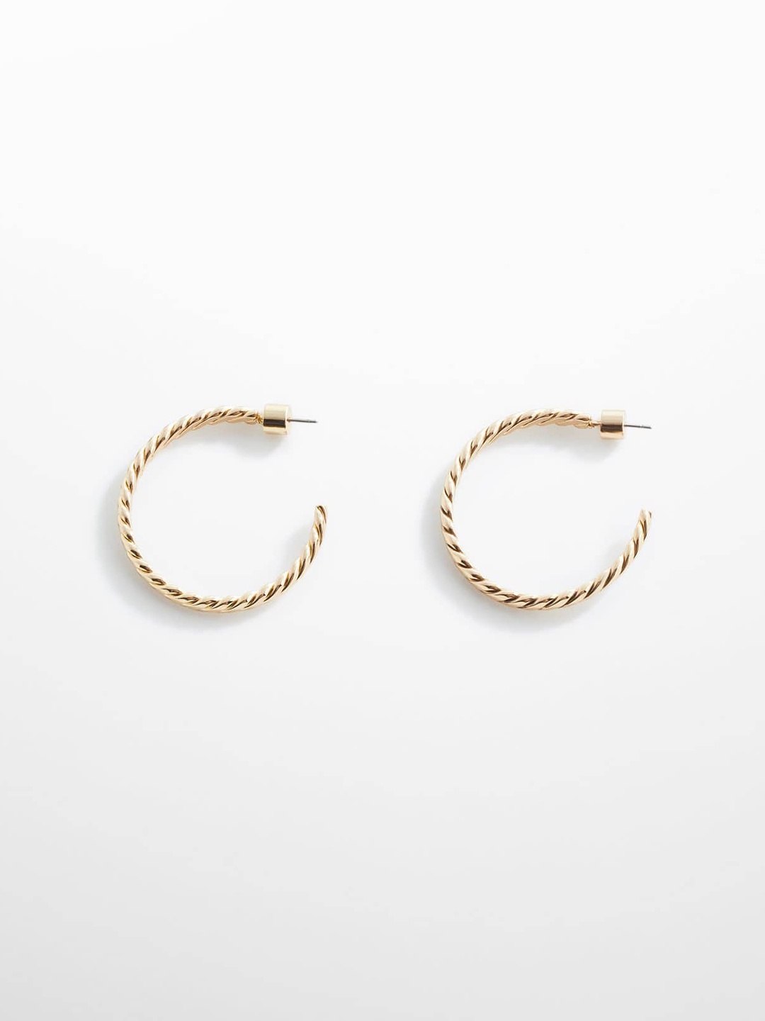 

MANGO Circular Half Hoop Earrings, Gold