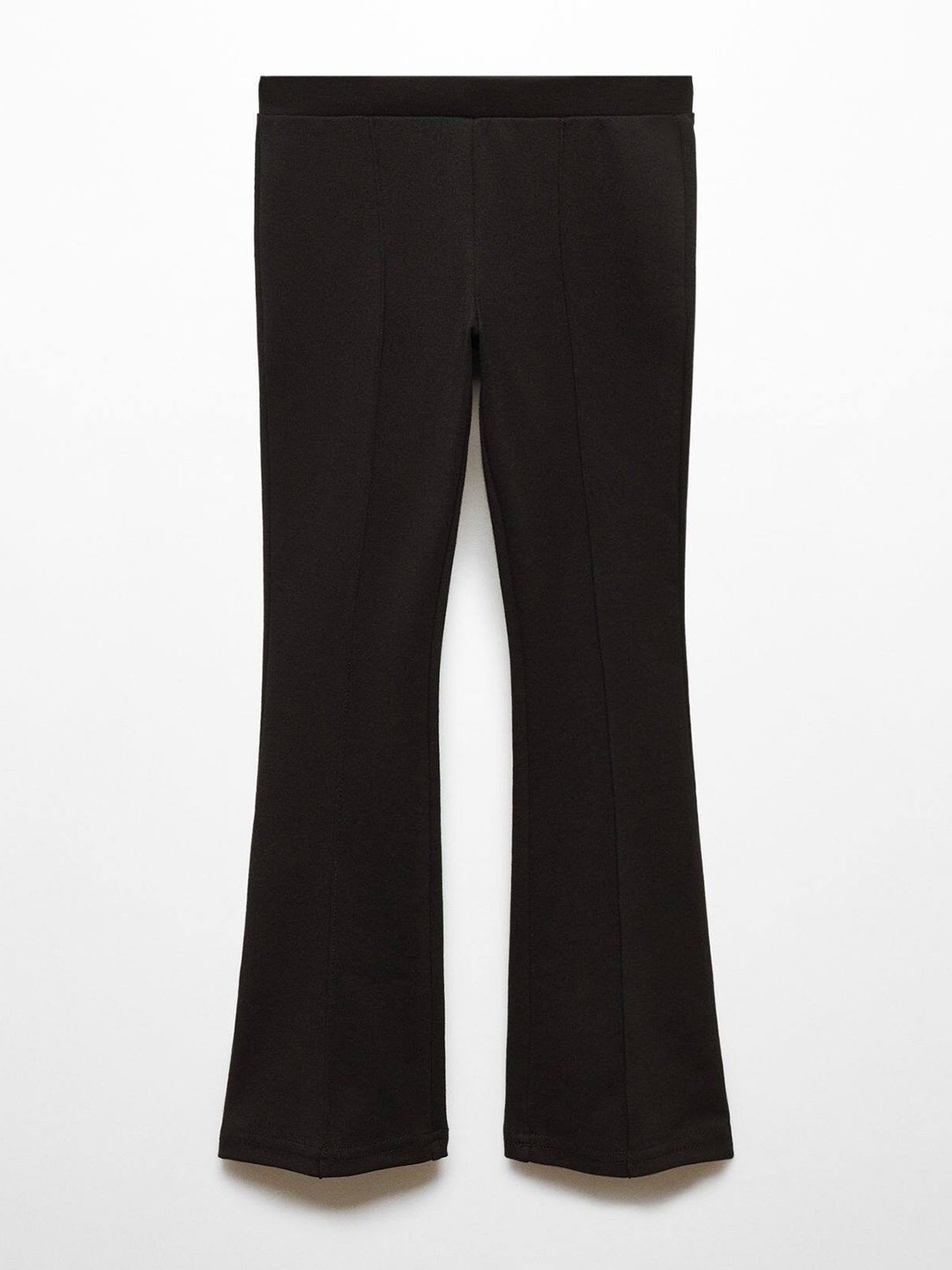 

Mango Kids Girls Mid-Rise Flared Trousers, Black