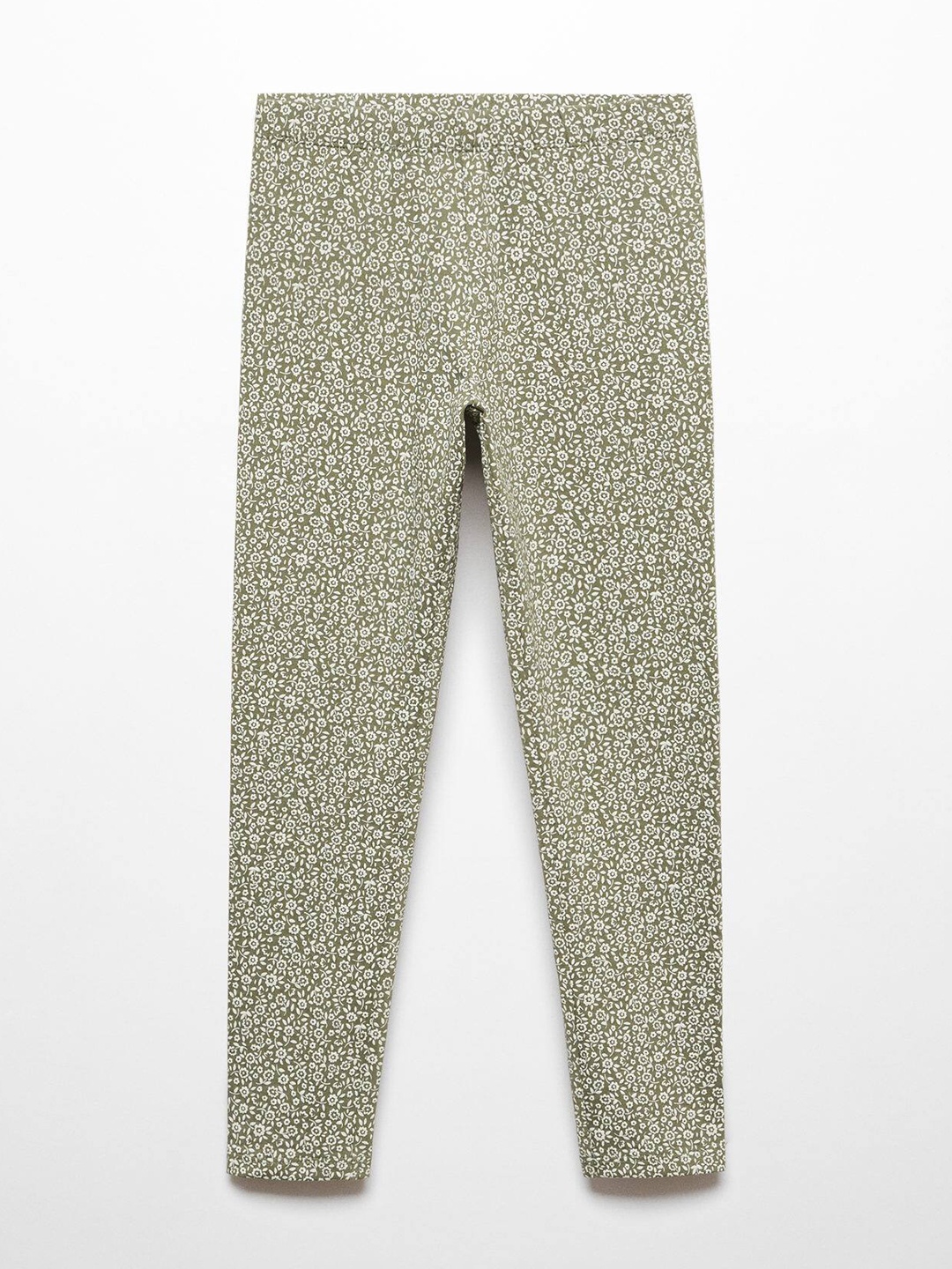 

Mango Kids Girls Floral Printed Ankle Length Leggings, Green