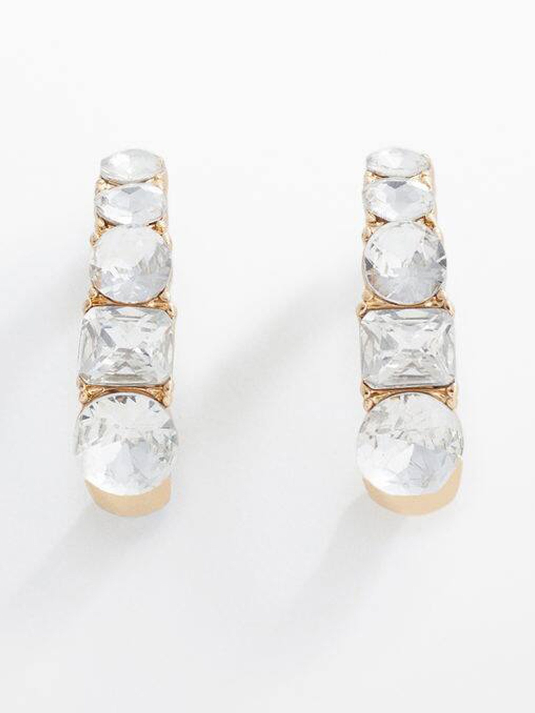 

MANGO Contemporary Half Hoop Earrings, Gold