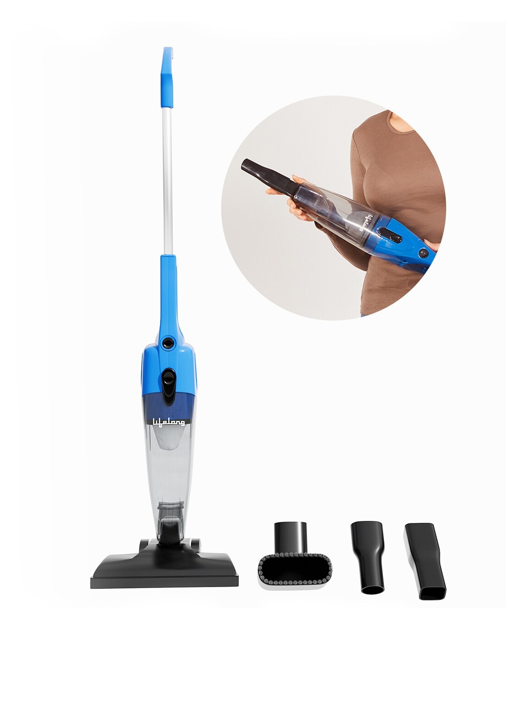 

Lifelong Blue Vacuum Cleaner 800 Watt, Black