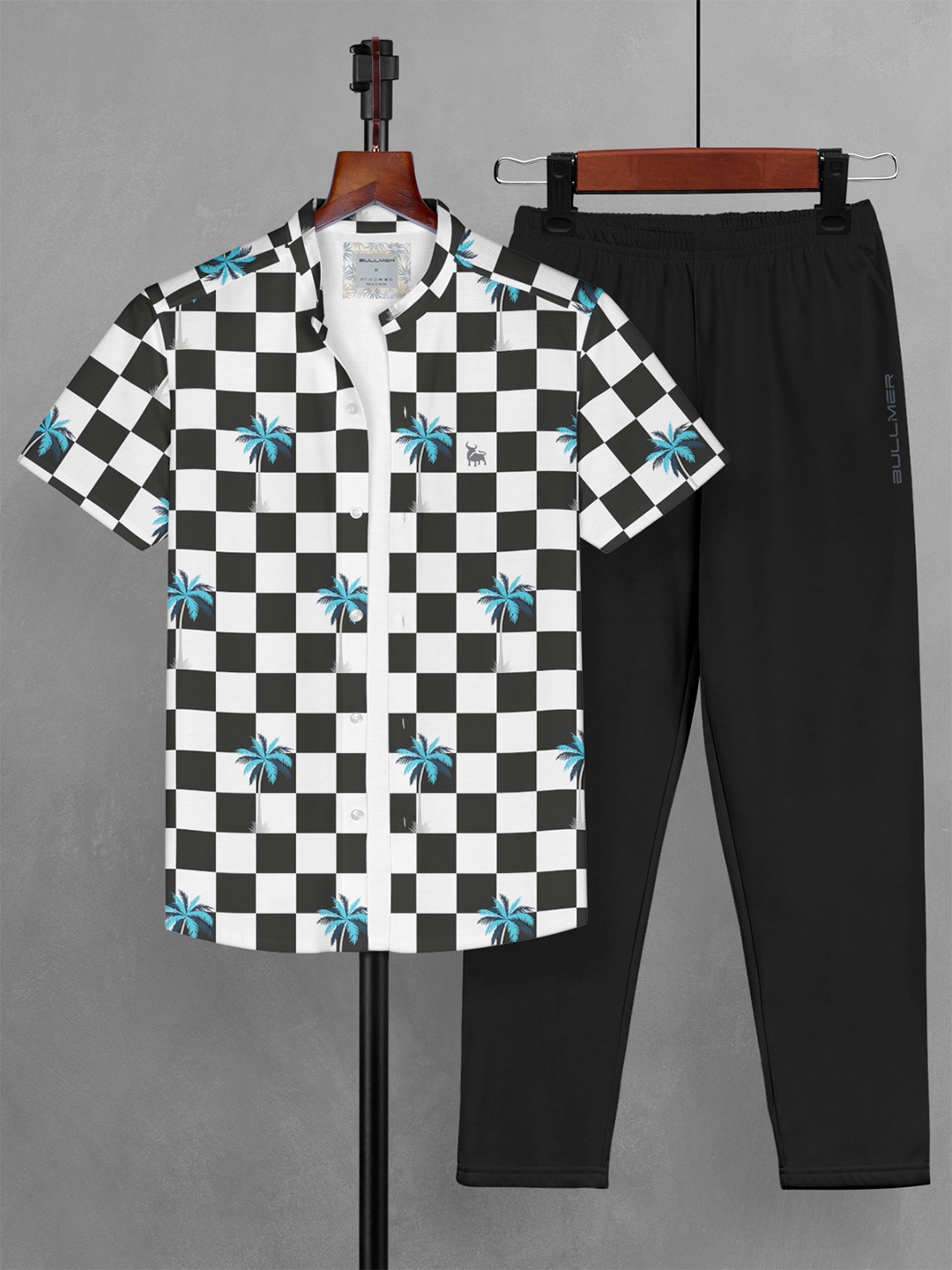 

BULLMER Checked Shirt With Trousers Co-Ords, Black