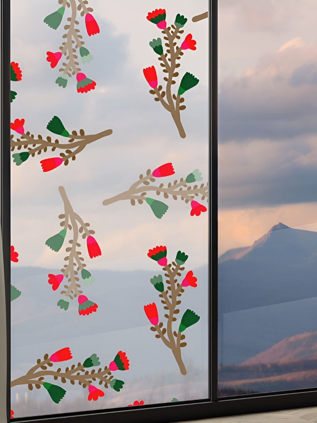 

CVANU Transparent & Brown Printed Self-Adhesive Window Film