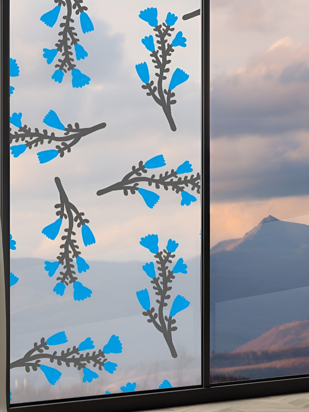 CVANU Transparent & Black Printed Window Sticker