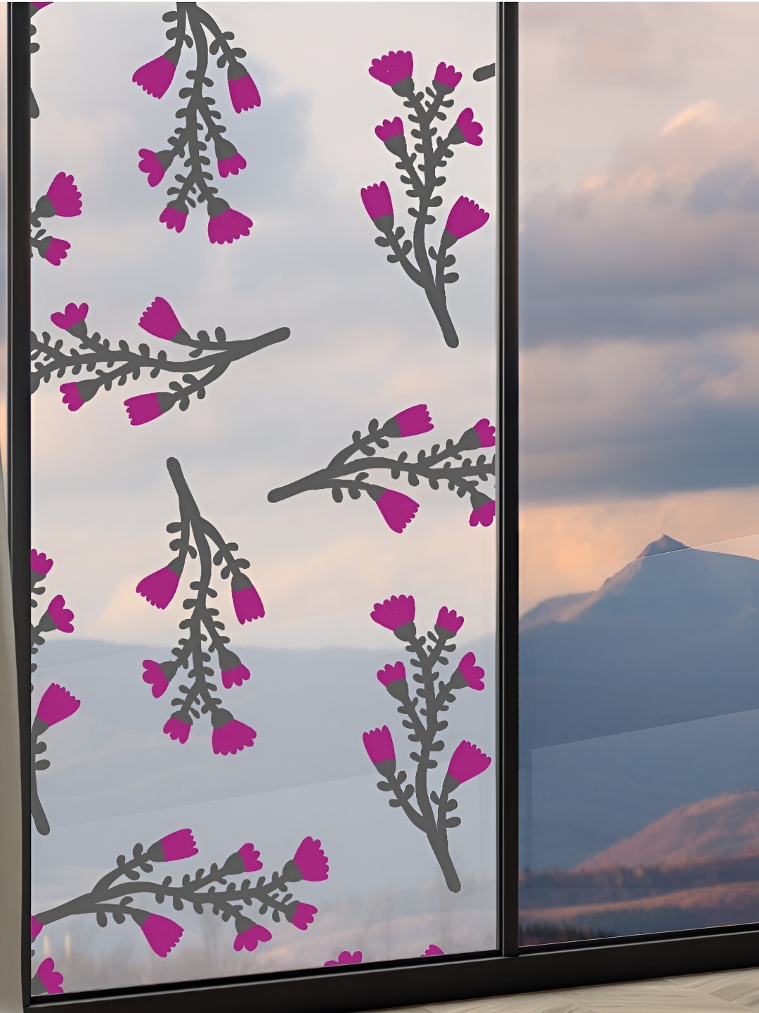 

CVANU Transparent & Black Printed Self-Adhesive Window Sticker