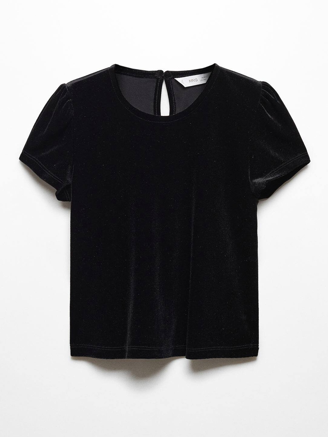 

Mango Kids Girls Flared Sleeves Regular Top, Black