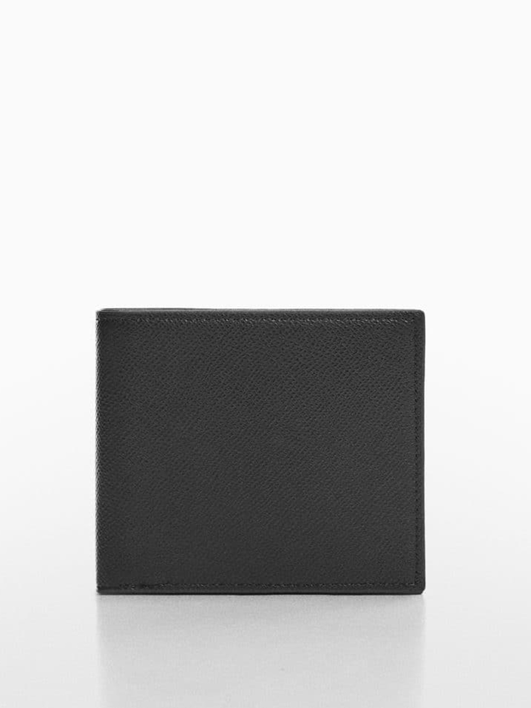 

MANGO MAN Textured Two Fold Wallet, Black