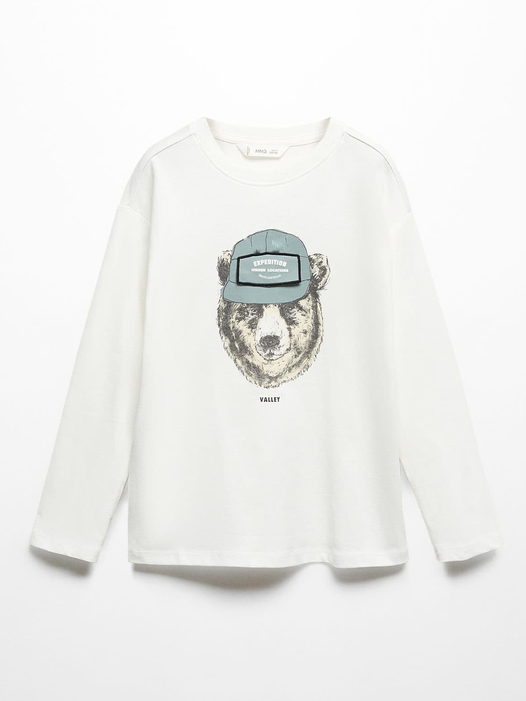 

Mango Kids Boys Pure Cotton Animal Graphic Printed T-shirt, White