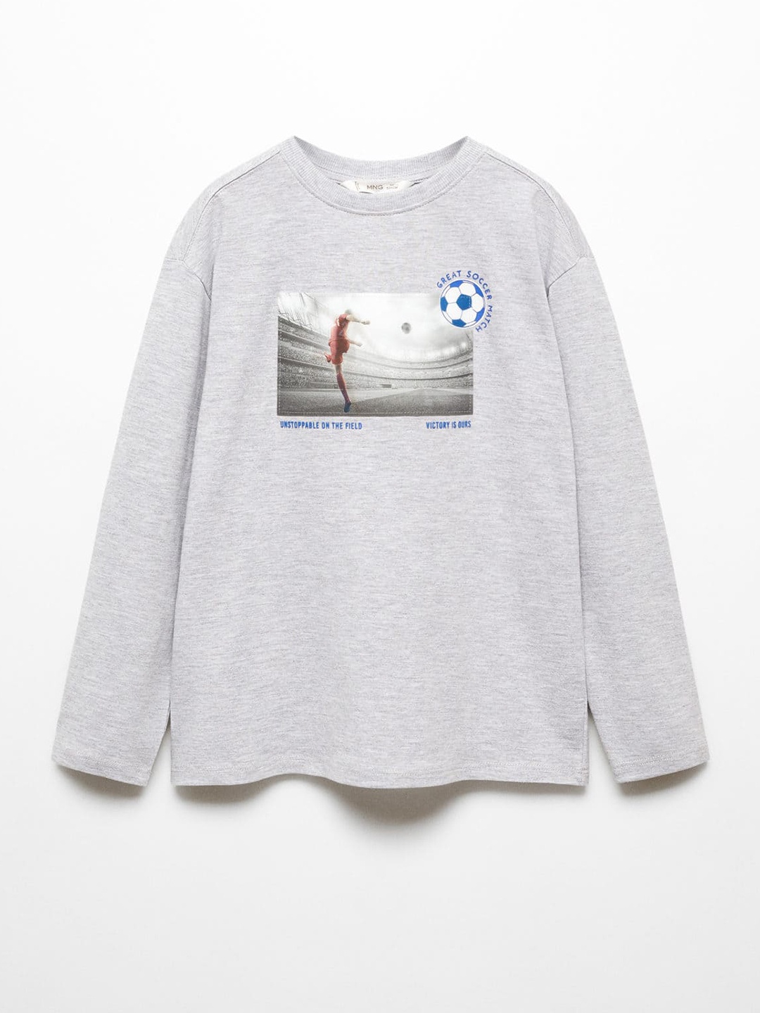 

Mango Kids Boys Graphic Printed T-shirt, Grey