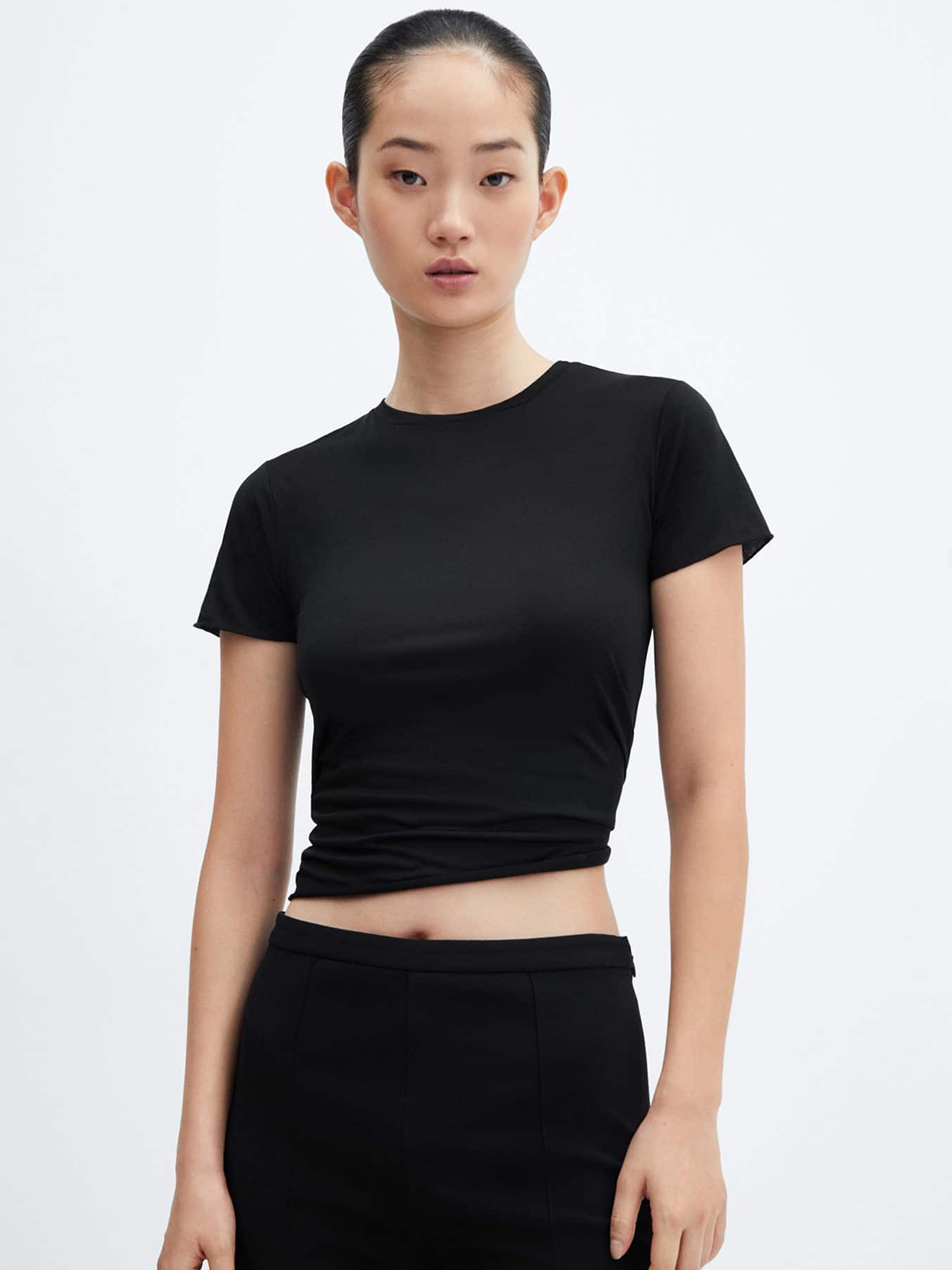 

MANGO Women T-shirt, Black