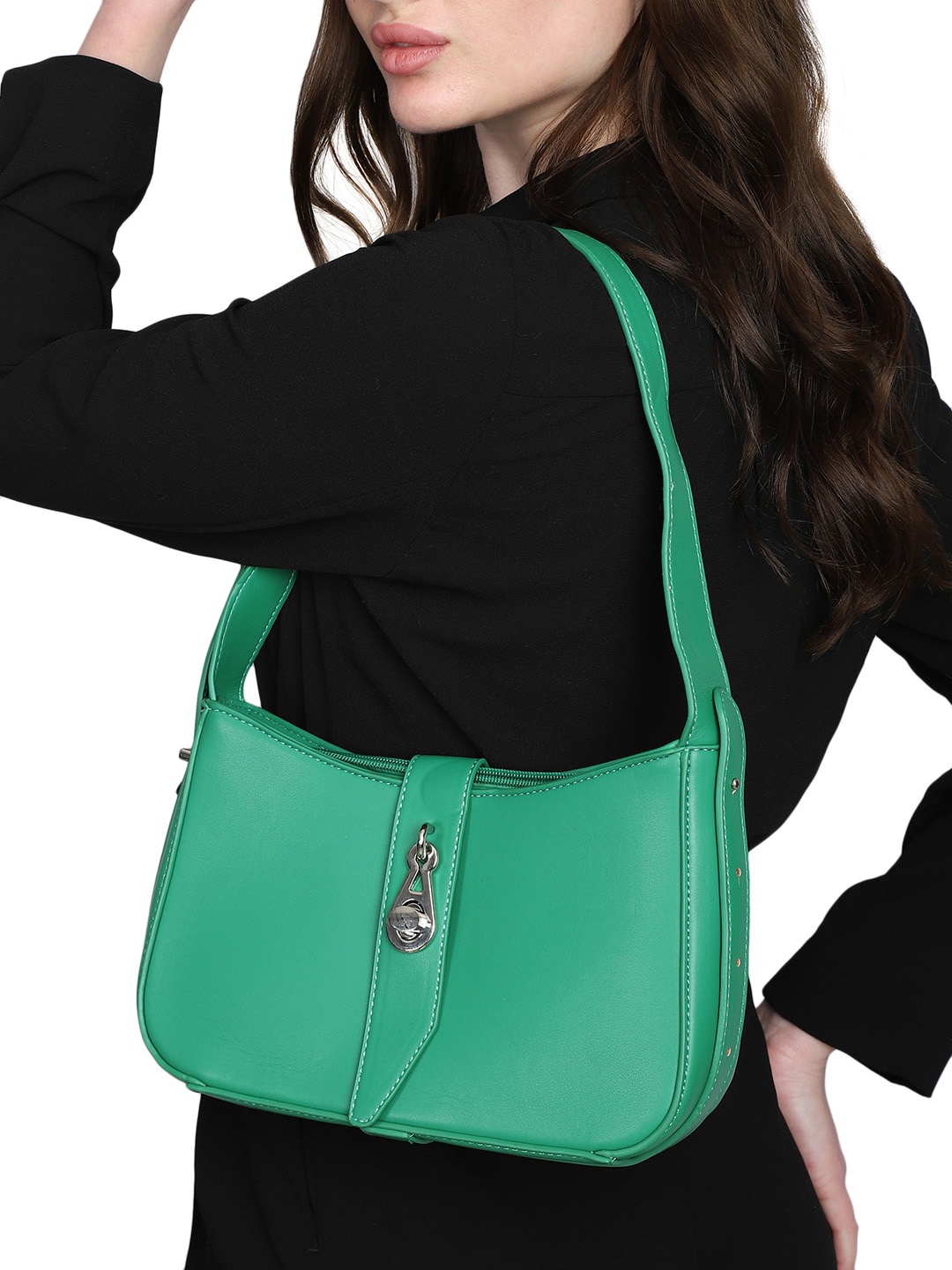 

MINI WESST PU Structured Shoulder Bag, Green