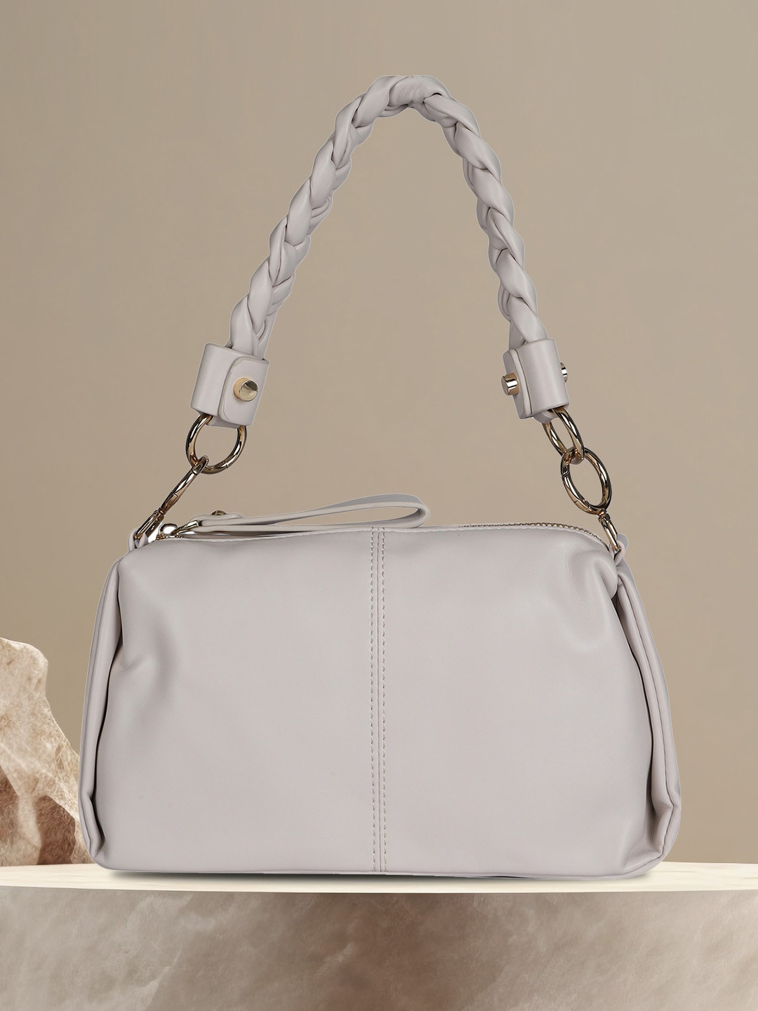 

MINI WESST Structured Hobo Bag, White