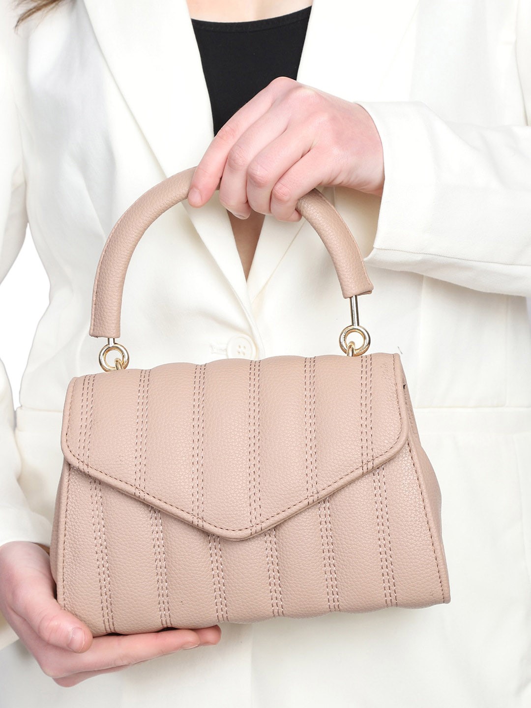 

MINI WESST Structured Handheld Bag, Beige