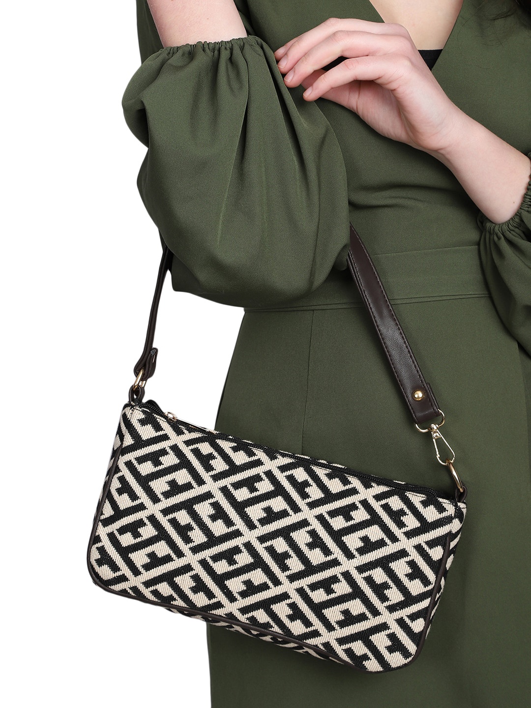 

MINI WESST Geometric Printed Handheld Bag, Multi