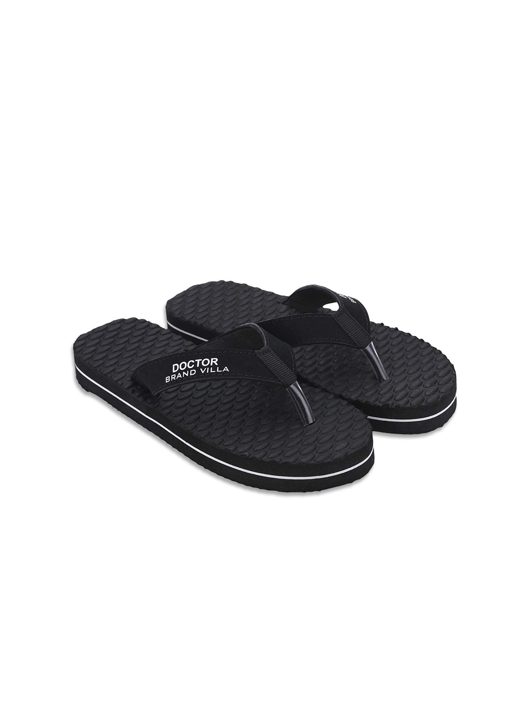 

BRAND VILLA Women Thong Flip-Flops, Black