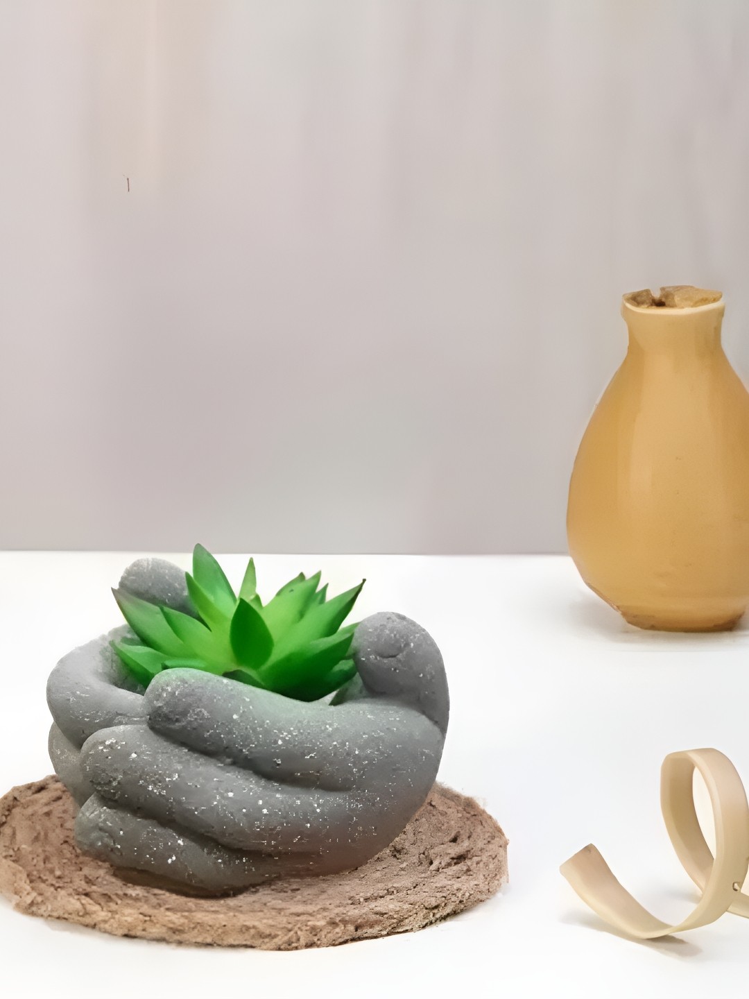 

Satyam Kraft Green Succulent Artificial Plant With Pot