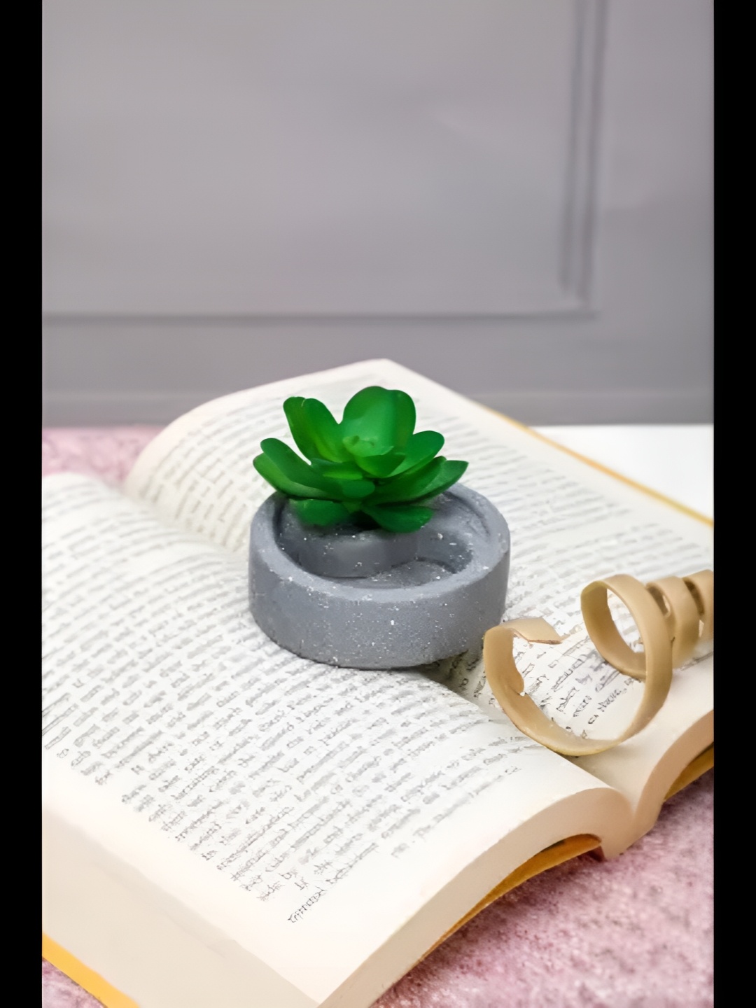 

Satyam Kraft Green & Grey Succulent Artificial Plant With Pot