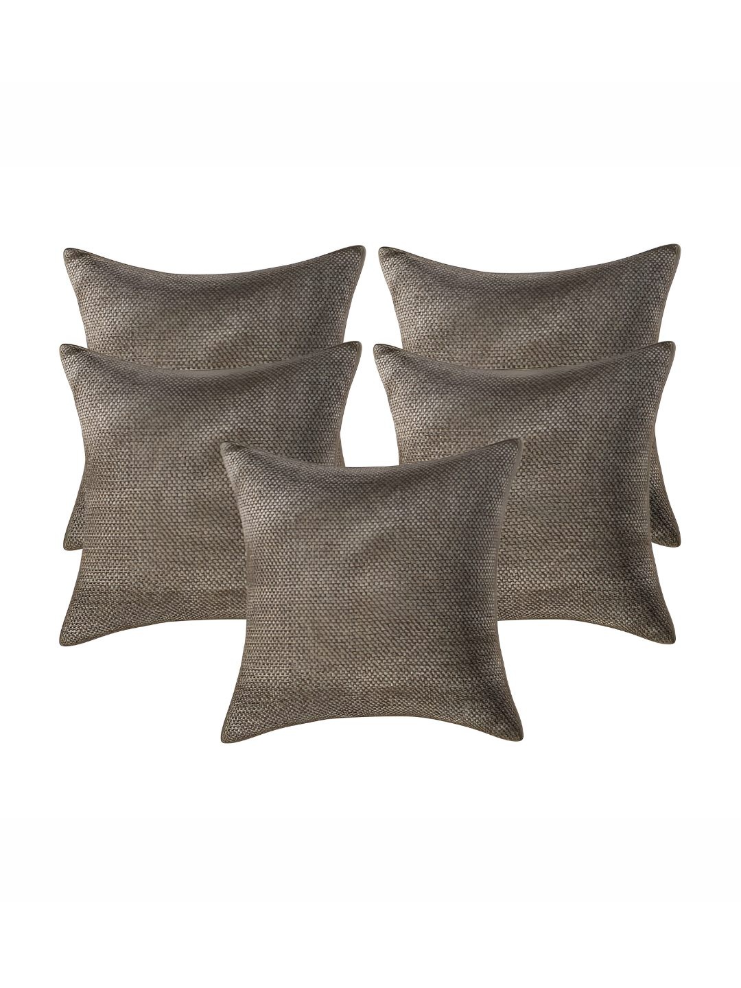 

CASA-NEST Brown 5 Pieces Jute Cotton Cushion Covers