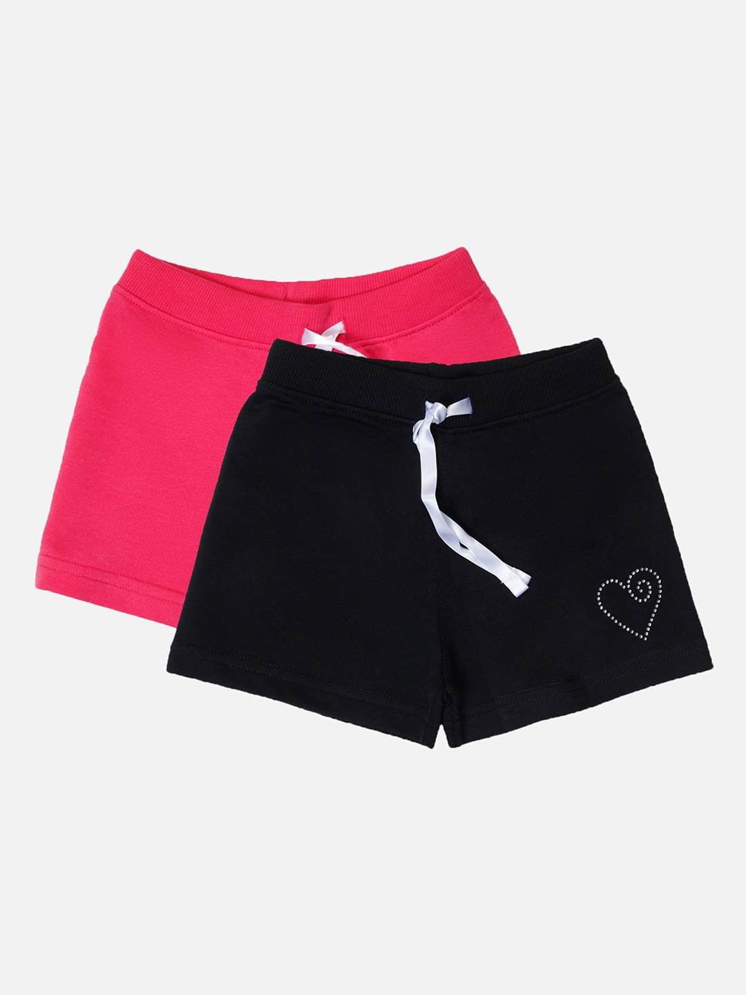 

Bodycare Kids Girls Pack Of 2 Mid Rise Cotton Shorts, Pink