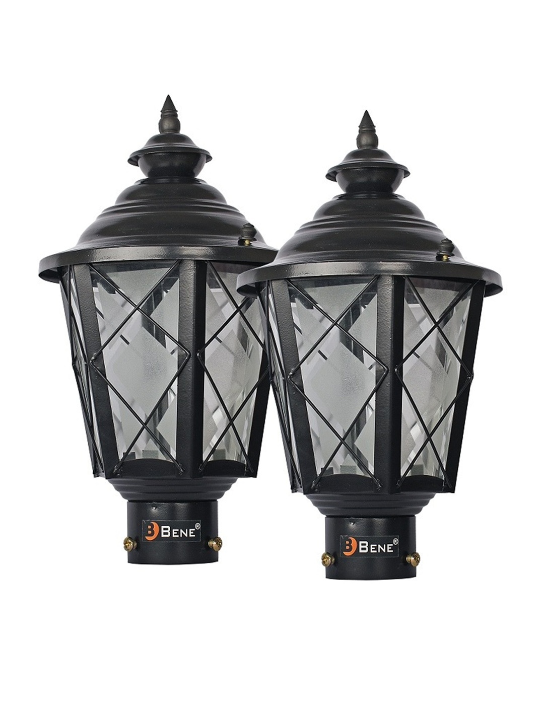 

BENE Black 2 Pieces Waterproof & Rustproof Self Assembly Outdoor Lamps