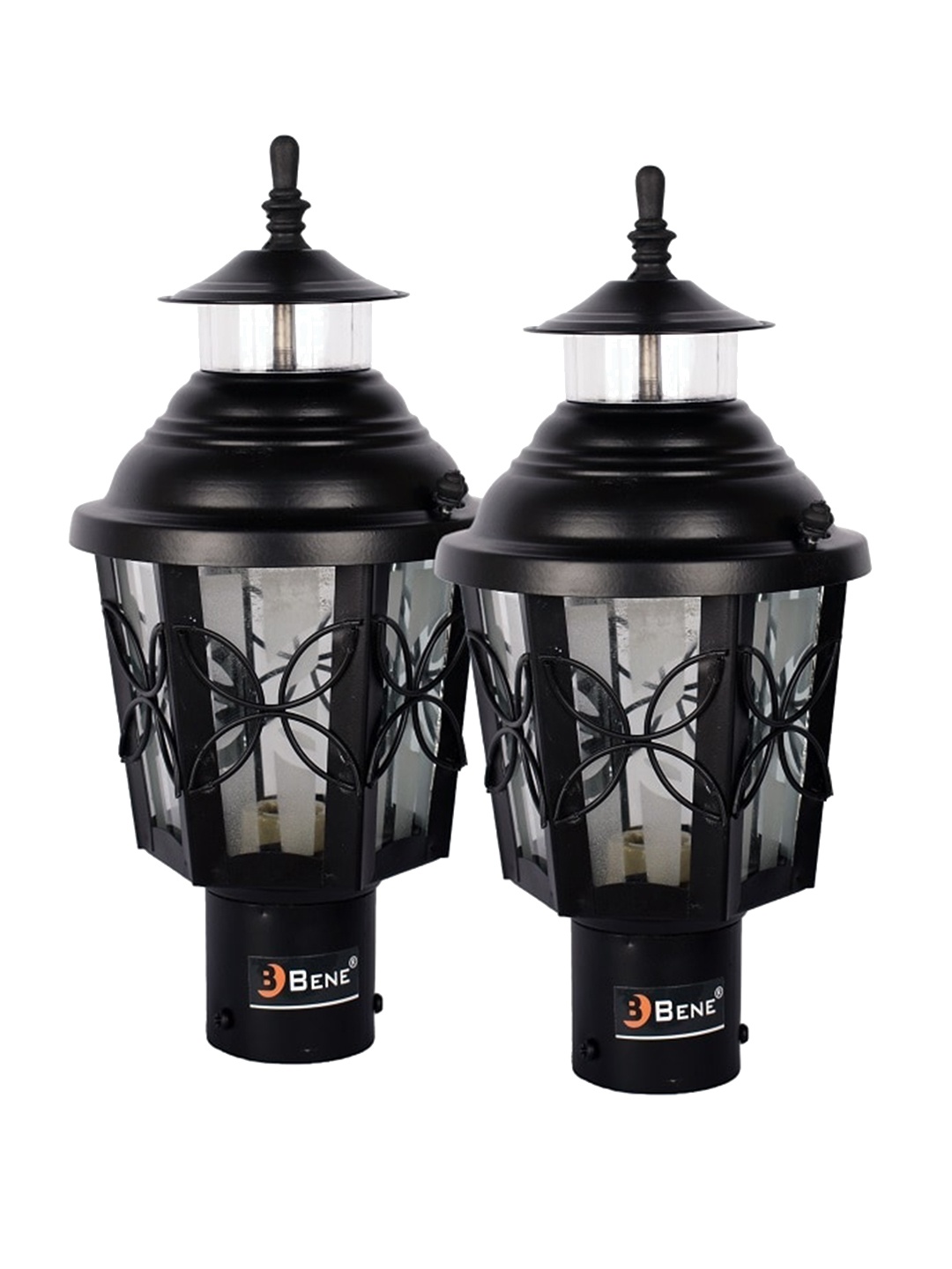 BENE Black 2 Pieces Waterproof & Rustproof Outdoor Lamps