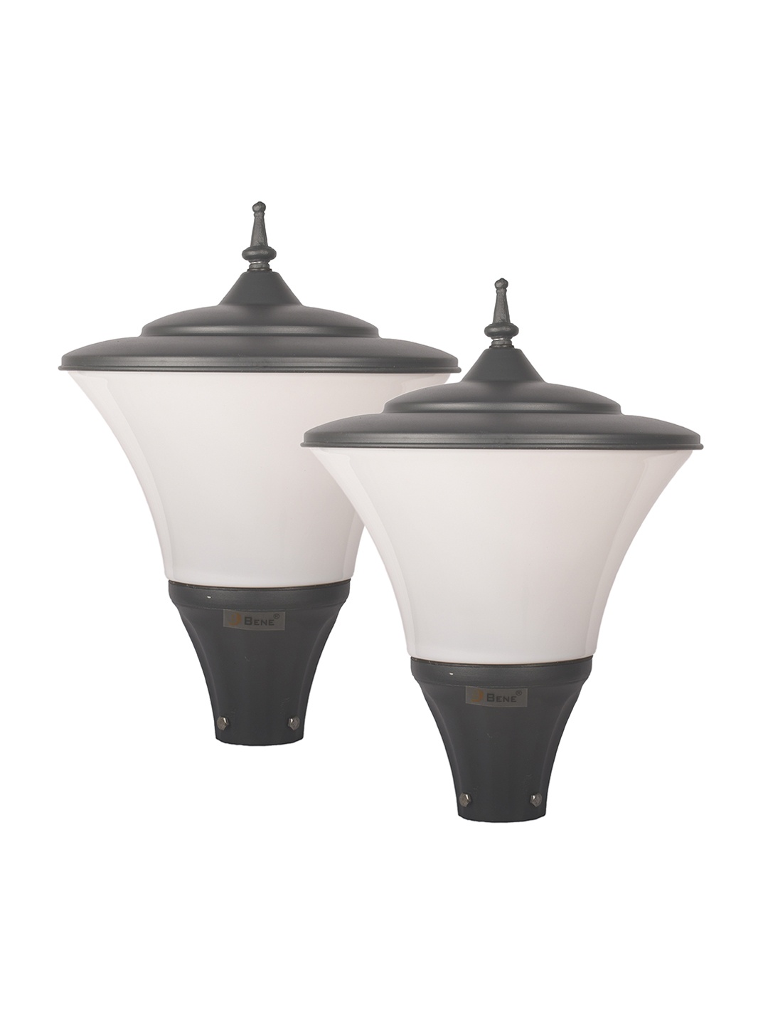 BENE Black & White 2 Pcs Spherical Metal Self-Assembly Outdoor Lamps