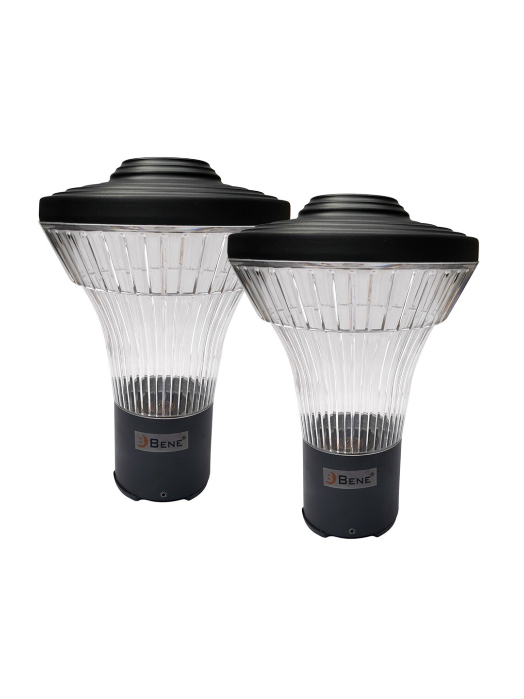 

BENE 2-Pcs Black & White Self-Assembly Outdoor Lamps, Grey