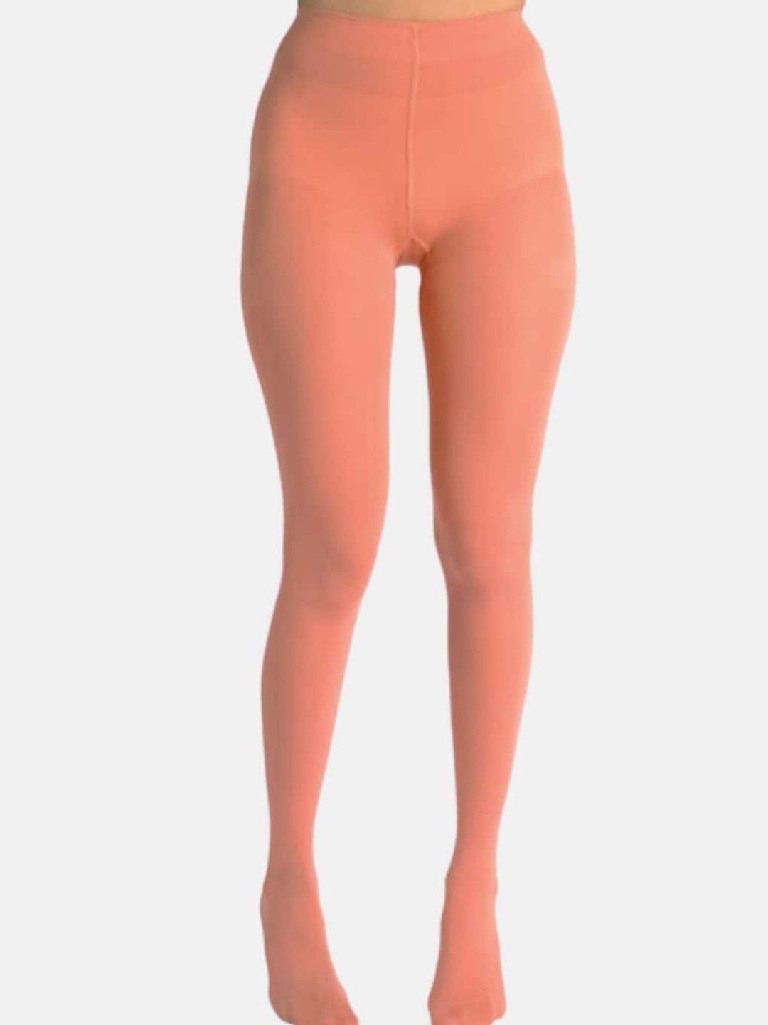 

SECRETS BY ZEROKAATA High Waist Non-Transparent Stockings, Orange