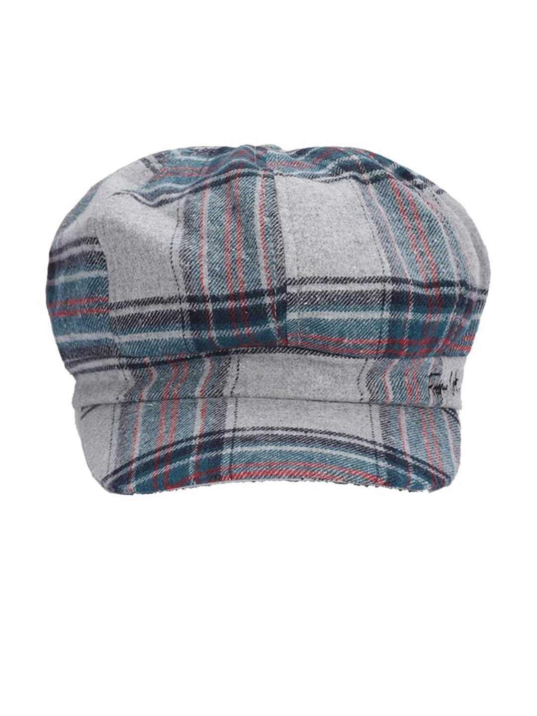 

FOREVER 21 Checked Baseball Cap, Grey