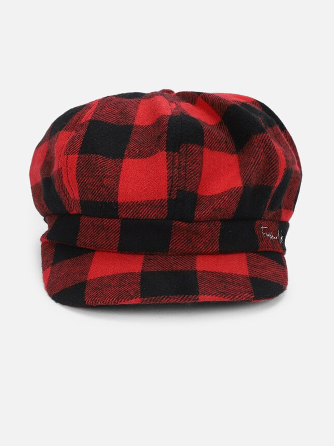 

FOREVER 21 Checked Baseball Cap, Red